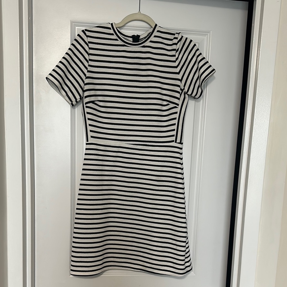 Striped Black and White Dress